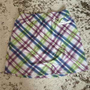 Pebble Beach Womens S Performance Golf Skort Plaid Stretch Activewear Athletic